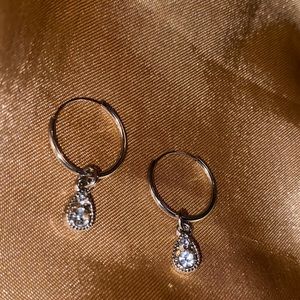 Silver plated huggies